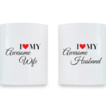 I Love My Awesome Wife & Husband - Couple Coffee Mugs
