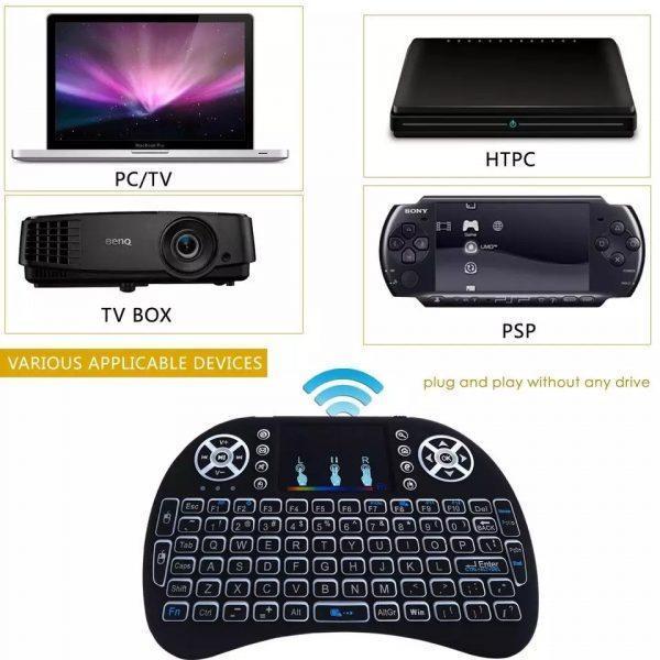 Mini Wireless Keyboard LED Backlit Air Mouse For Smart TV Google Android TV Box_1