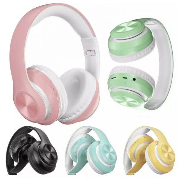 P68 Bluetooth 5.0 Foldable Rechargeable Wireless Headset HiFi Sound Headphones Stereo Microphone