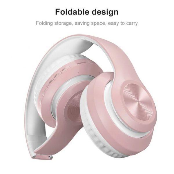 P68 Bluetooth 5.0 Foldable Rechargeable Wireless Headset HiFi Sound Headphones Stereo Microphone_3
